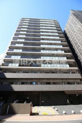デュオステージ蒲田の外観|2019年9月築　RC鉄筋コンクリート造地上15階建て1R～1DK総戸数126戸の分譲賃貸
東京都大田区蒲田5丁目　JR京浜東北線蒲田駅近最寄り徒歩4分、京急本線京急蒲田駅徒歩11分