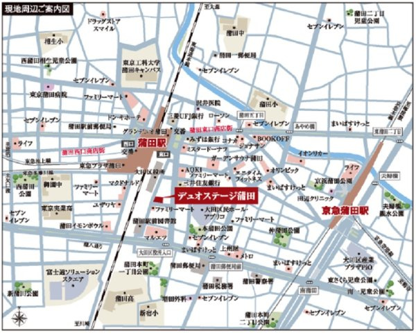 デュオステージ蒲田の地図