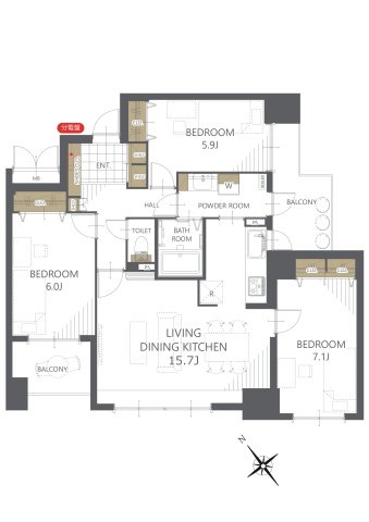 【間取り】パシフィック発寒駅前壱番館 