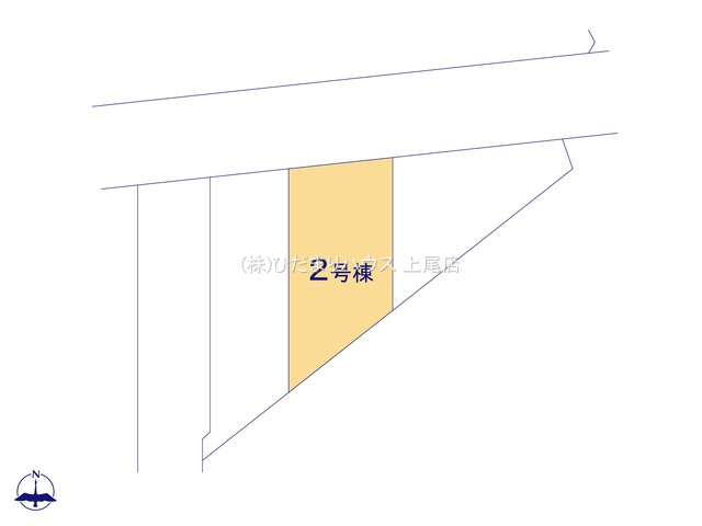 川島町上伊草　新築戸建　リーブルガーデン02の区画図|敷地面積60坪超え！広いお庭でガーデニングやBBQもできちゃいます♪