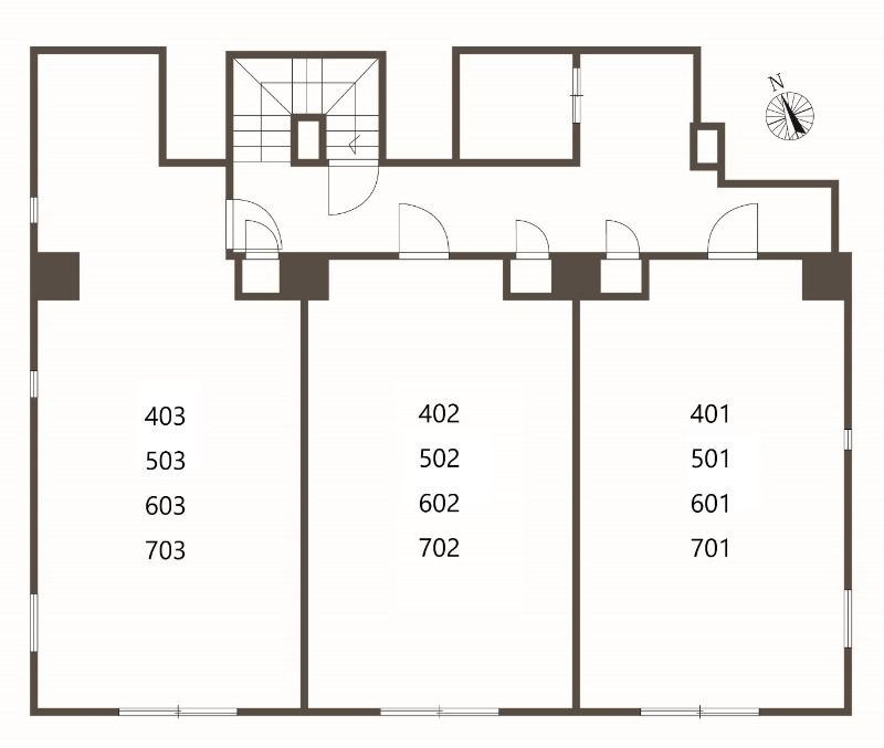 伊藤ビルの区画図