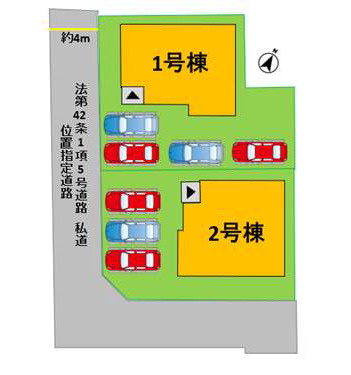 よかタウン／東区月出２丁目１期／１号棟の区画図