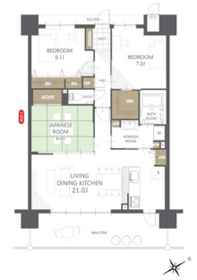 【間取り】アルファステイツ中府 