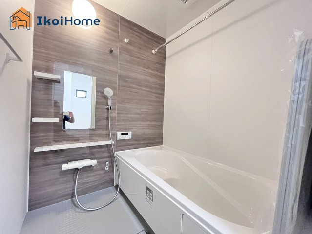 神戸市西区玉津町高津橋1期　新築戸建の浴室|【ホームページに現地動画掲載中】●年中無休：当日予約可●「断熱ユニットバス・断熱浴槽」を使用。