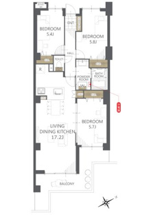 【間取り】フローレスタ学園前 