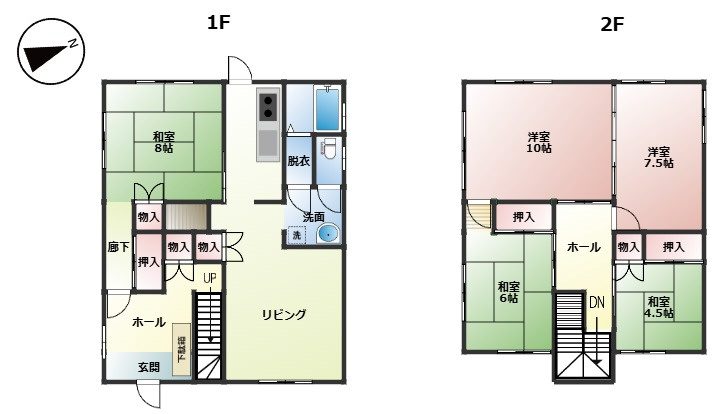 高島市マキノ町大沼中古戸建の間取り