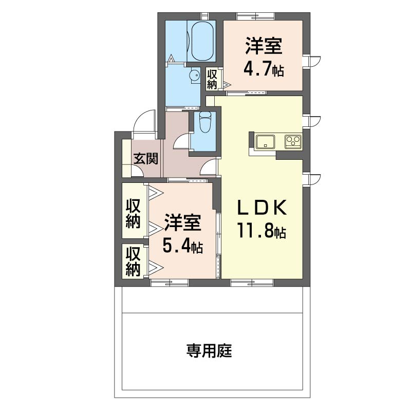 ヴィラーチェＡの間取り