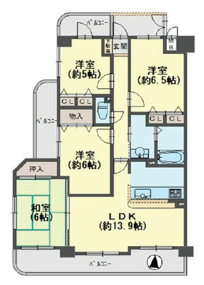 【間取り】 | リベール明石東二見Ⅰ　2階 | 4LDKです。