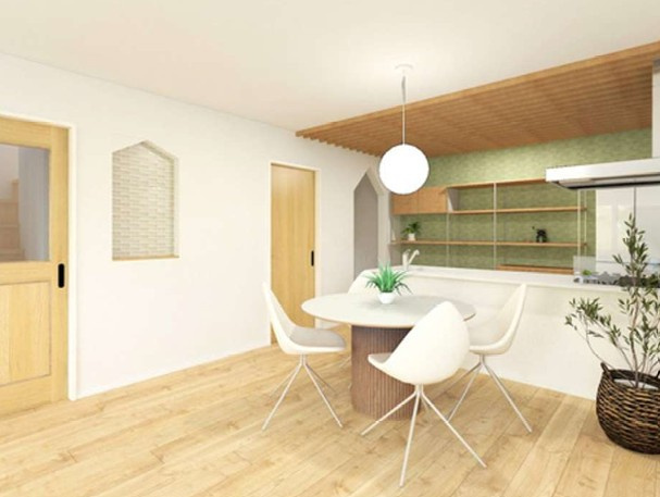 ◇令和8年1月完成予定◇平戸町 新築戸建 5480万～5580万円の居間・リビング