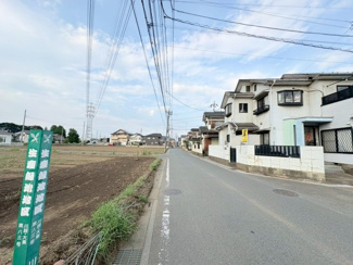 【前面道路含む現地写真】 | 川越市大塚新町　建築条件なし売地　西武新宿線『南大塚駅』徒歩17分　【武蔵野小学区】