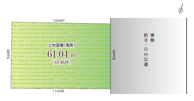 練馬区関町北4丁目　駅チカ×整形地　建築条件なし　限定1区画　の土地図
