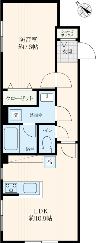 「防音マンション」VORT野方レジデンスの間取り