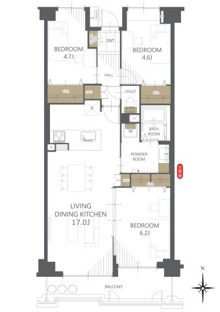 【間取り】ダイヤモンドスクエア前橋 