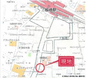 上板橋一丁目新築店舗・事務所の地図