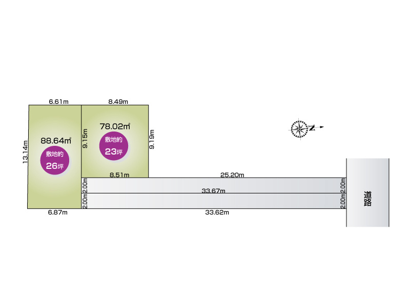 戸田市本町2丁目　1号地　■2区画の分譲地です。