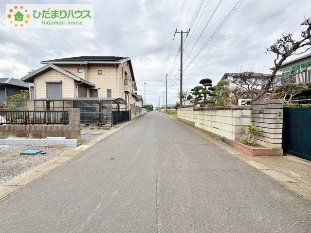 ひたちなか市平磯遠原町第1　新築戸建　1号棟の前面道路含む現地写真|たっぷりの陽光と心地よい風が舞い込む住まい♪