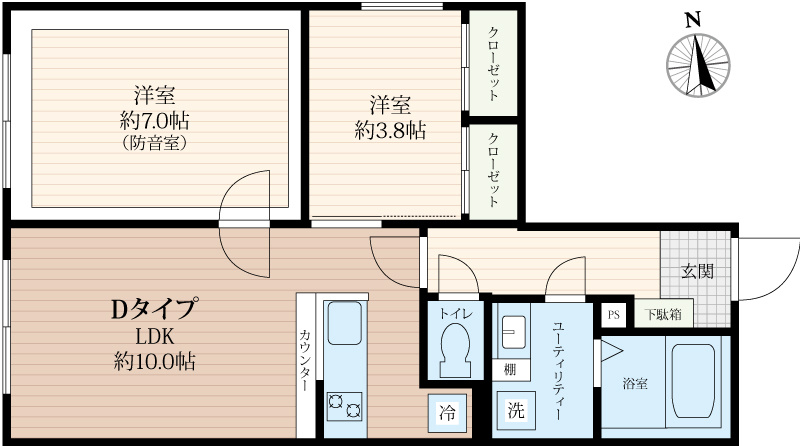 「防音マンション」VORT豊玉中レジデンスの間取り|間取り図です