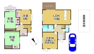 【間取り】 | 川西市東畦野4丁目3の8　中古一戸建て