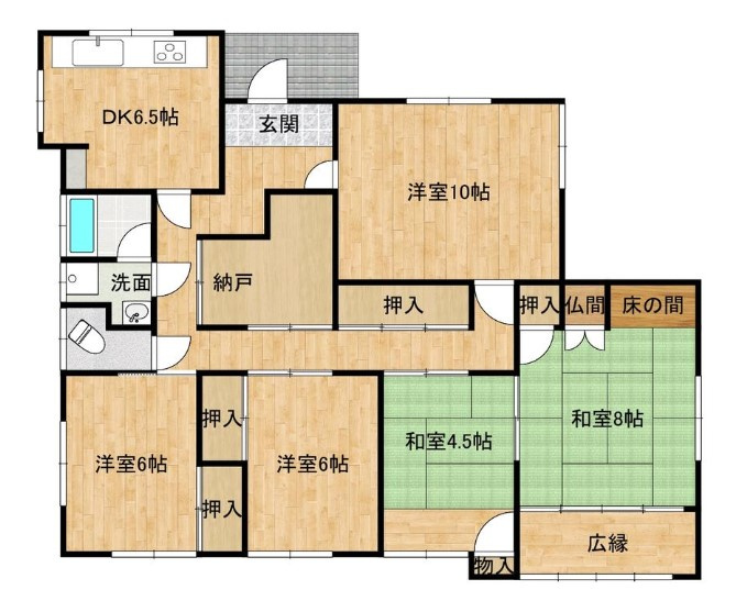 安川貸家の間取り