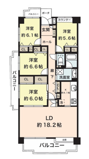 【間取り】 | ジオ緑地公園1番館