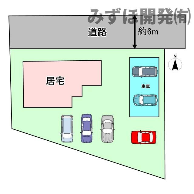 山形市大字大森568-23の庭|車内からリモコン操作できる電動シャッター付きガレージ！！