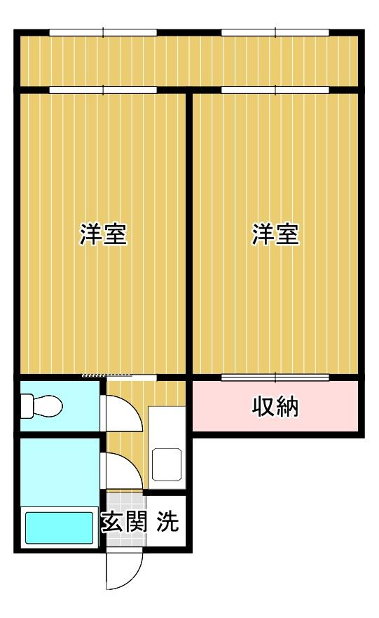 柏崎市北半田２丁目のアパートの間取り