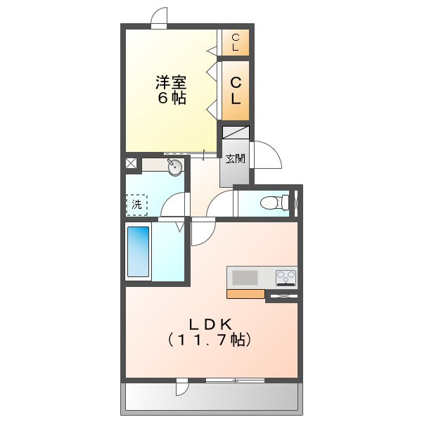 プランデュールＫｅｉの間取り
