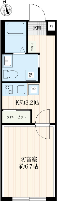 「防音マンション」VORT高井戸西レジデンスの間取り|間取り図です