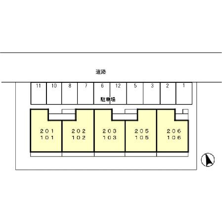 野口ハイツの区画図
