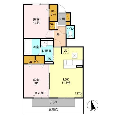 ラシャンスマチハタの間取り