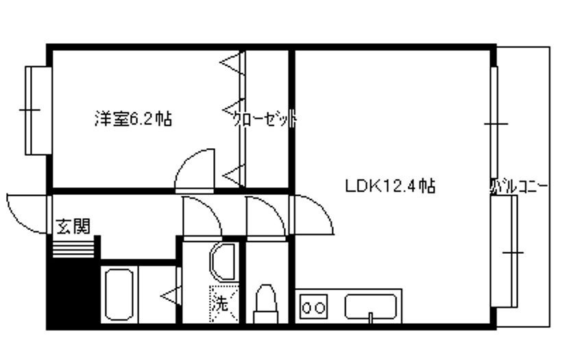 グランシャリオ箱崎Ⅱの間取り