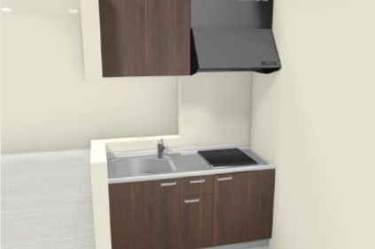 ガレット箱崎のキッチン