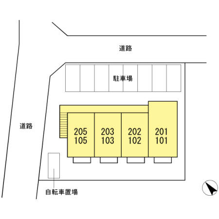 クールハイツⅡの駐車場