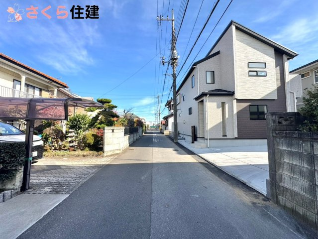 宇都宮市五代３丁目　１棟の前面道路含む現地写真|前面道路北側４ｍ公道