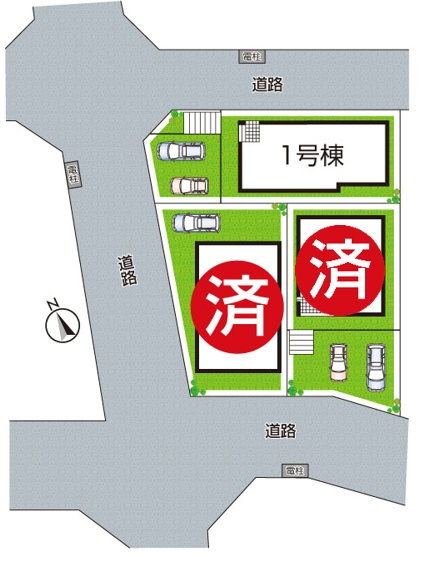 神戸市北区鈴蘭台南町　新築一戸建ての区画図|全3区画