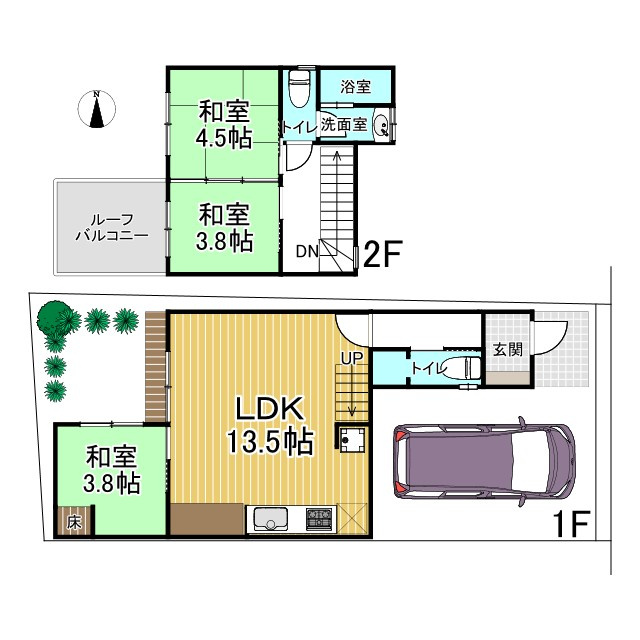 浄土寺上南田町 中古戸建の間取り
