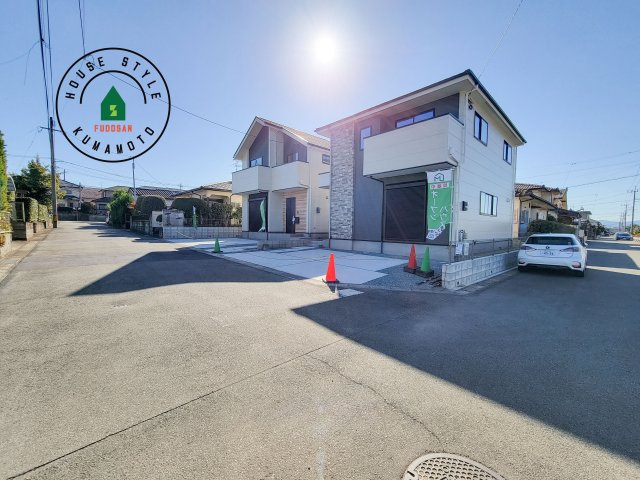 合志市幾久富第1-2棟（2号棟）　の前面道路含む現地写真|見学の時間などお気軽にお問い合わせ下さい。