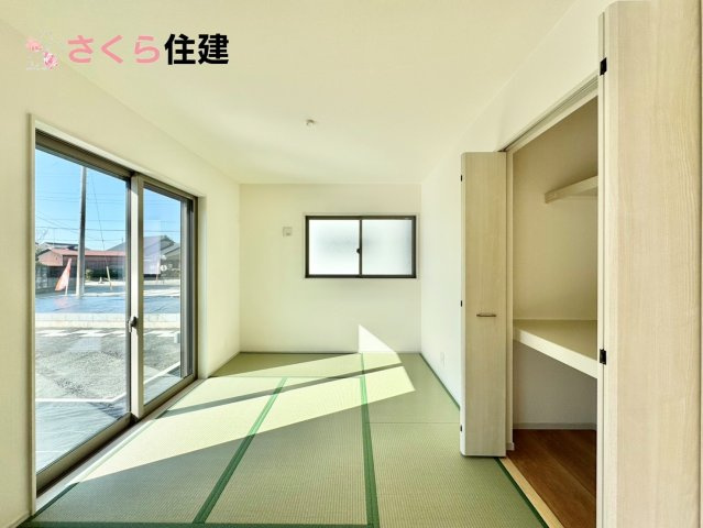 いろどりアイタウン栃木市藤岡町藤岡22-P2　２号棟の和室|扱いやすくデザイン性の高い畳の和室はお昼寝スペースにしたり、お孫さんが泊まりに来たら客間にもります