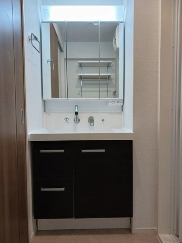 リバーサイドⅡの独立洗面台|脱衣スペースもあります