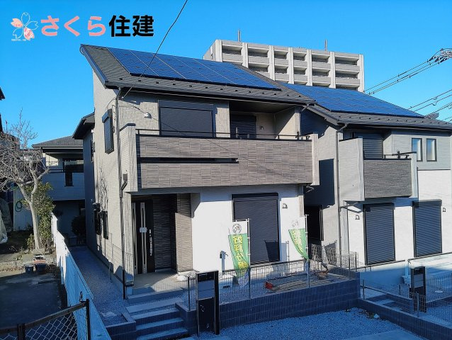 宇都宮市下戸祭１丁目　１号棟の前面道路含む現地写真|前面道路はゆとりがあり駐車の際にも安心です♪