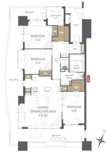 【間取り】レクセルマンション福生第２ 