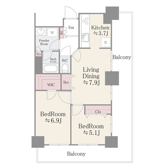 【間取り】 | イーストコア曳舟一番館 | 間取り