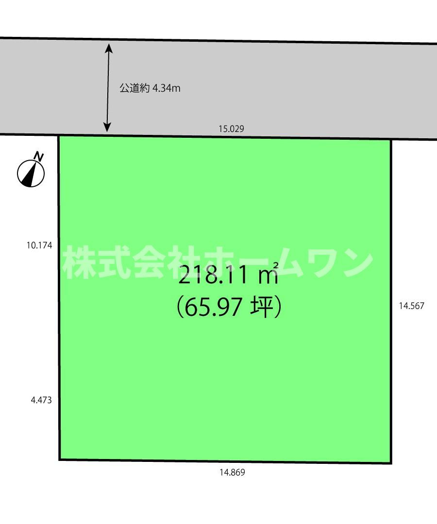 あきる野市牛沼　土地の区画図