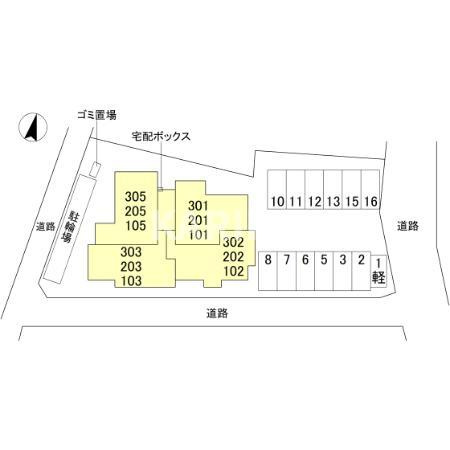 (仮称)D-ROOM鶴見区横堤2丁目の区画図