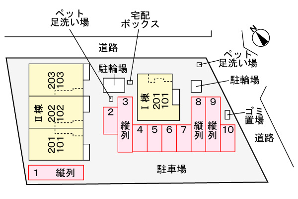 カーサ　アリエルⅡの区画図
