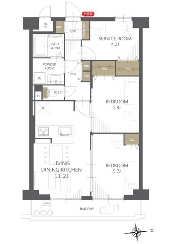 【間取り】ライオンズマンション高崎 