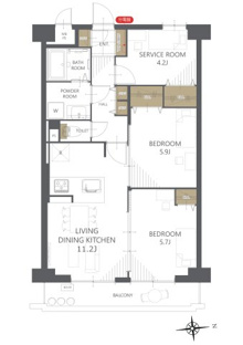 【間取り】ライオンズマンション高崎 