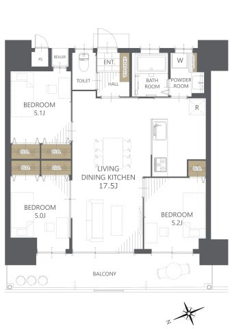 【間取り】ウィングシャトー那覇オーシャンビュー 