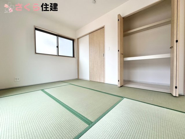 いろどりアイタウン栃木市藤岡町藤岡22-P2　３号棟の和室|扱いやすくデザイン性の高い畳の和室はお昼寝スペースにしたり、お孫さんが泊まりに来たら客間にもります