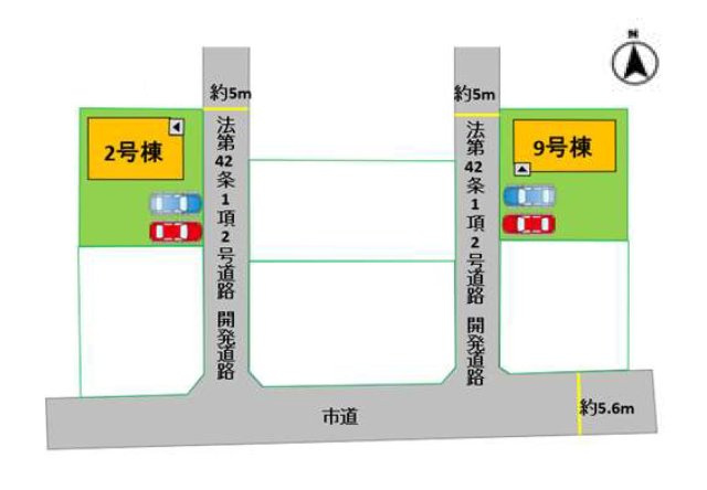 熊本市南区城南町碇第3-2棟（2号棟）　の区画図|配置図（2号棟）
